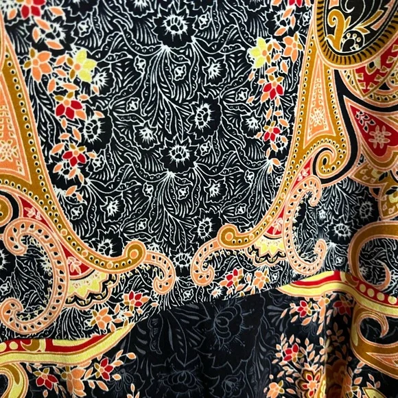 LULAROE Classic Nikki Sleeveless Knit Dress Paisley Pattern Navy Blue Women's XL - Picture 2 of 4